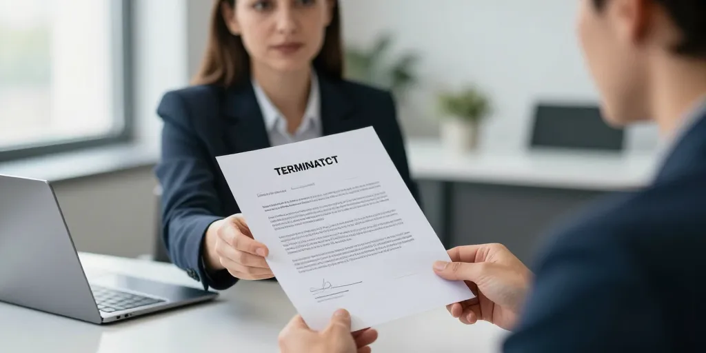 résiliation contrat de travail lettre